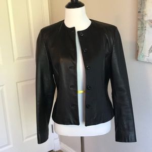 Classic Jones New York Leather Jacket 2p